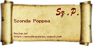Szonda Poppea névjegykártya